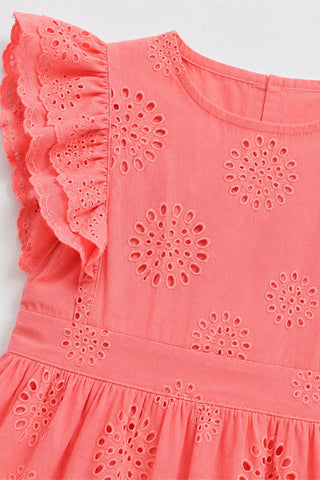 RUFFLED SLEEVES DRESS FOR BABY GIRLS