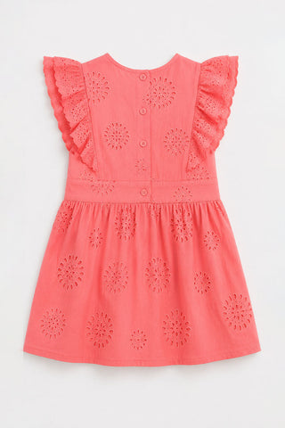 RUFFLED SLEEVES DRESS FOR BABY GIRLS