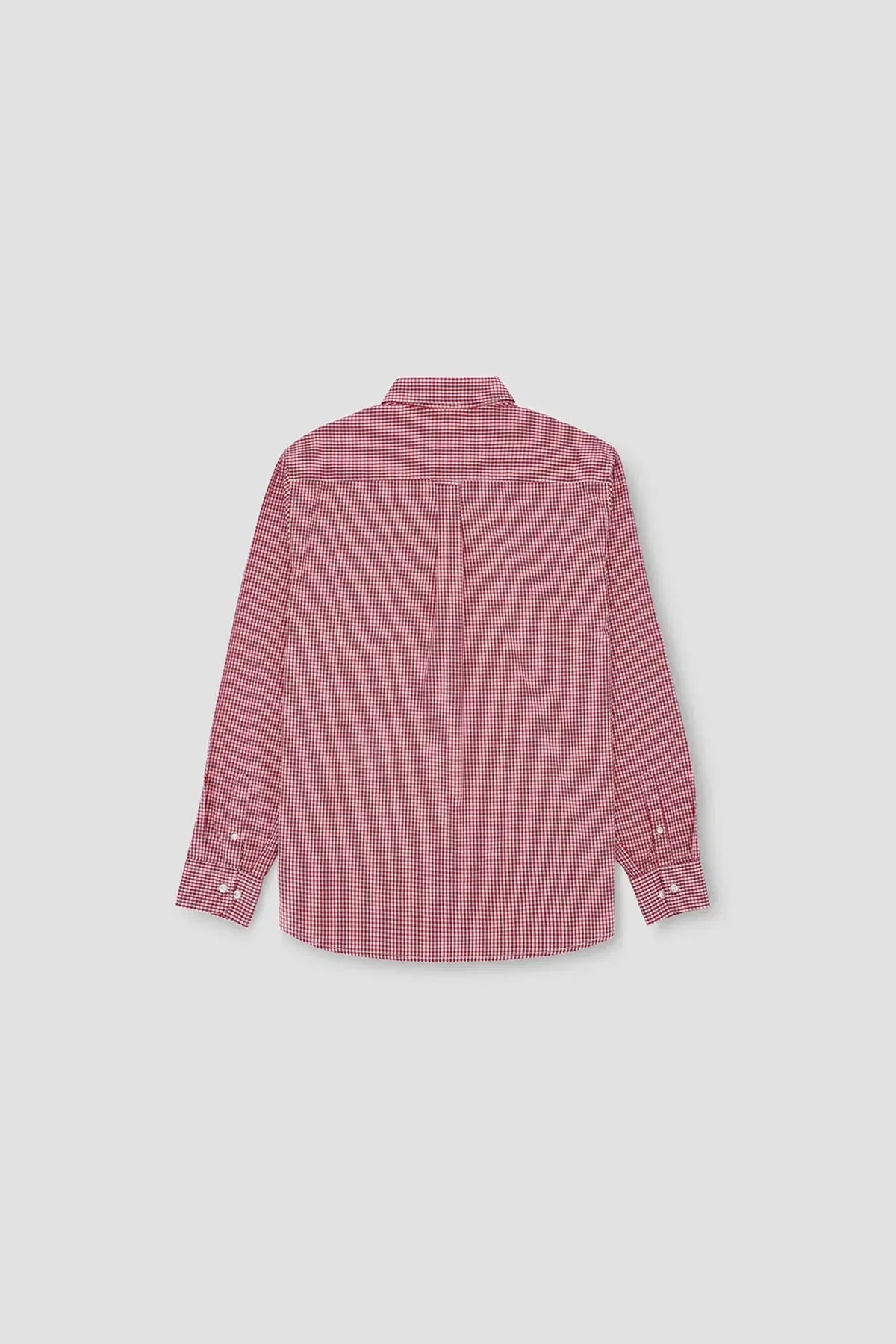 Check Button Down Shirt For Men - Red - MEME