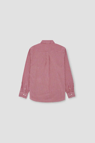 Check Button Down Shirt For Men - Red - MEME