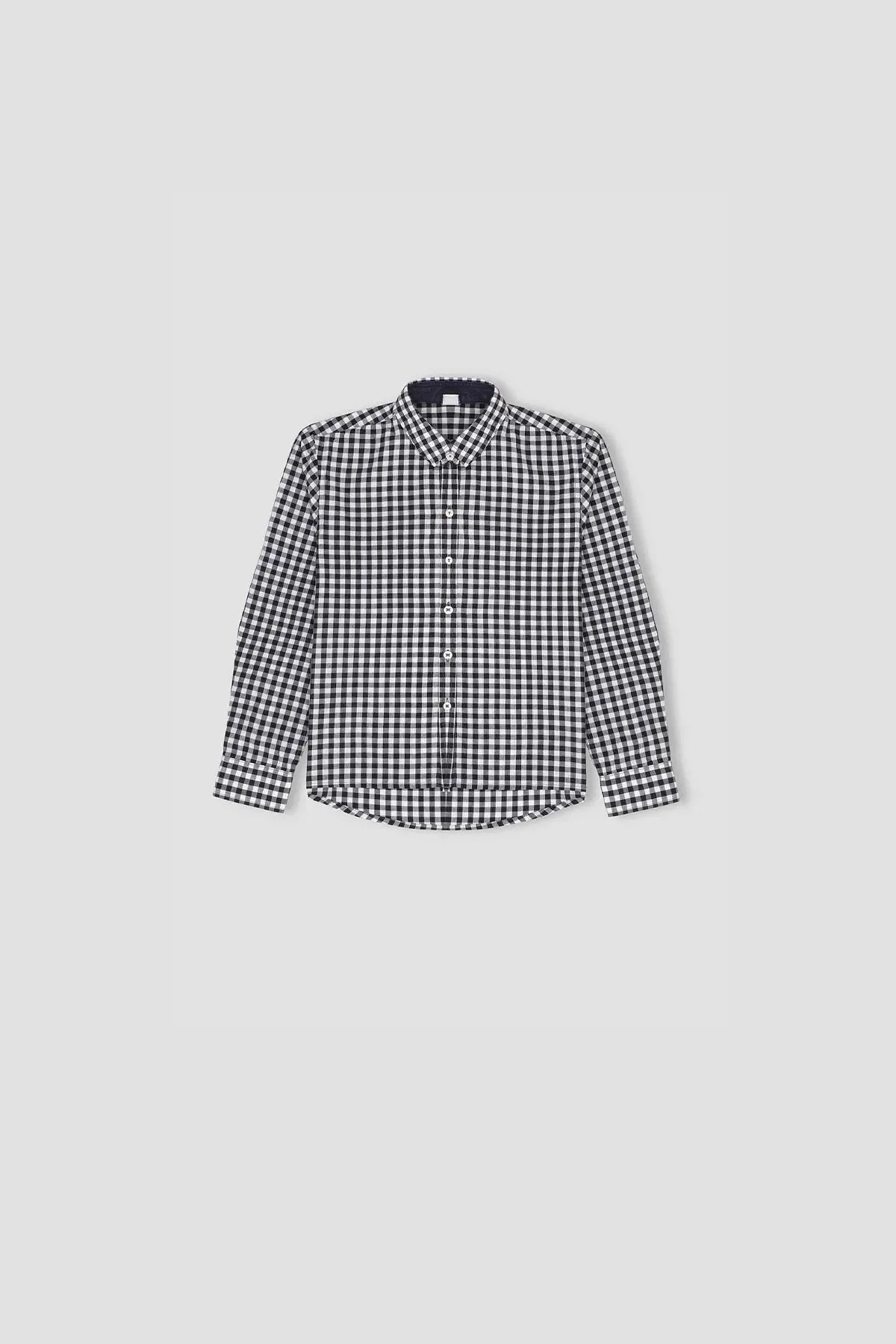 Checkered Button Downshirt For Boy