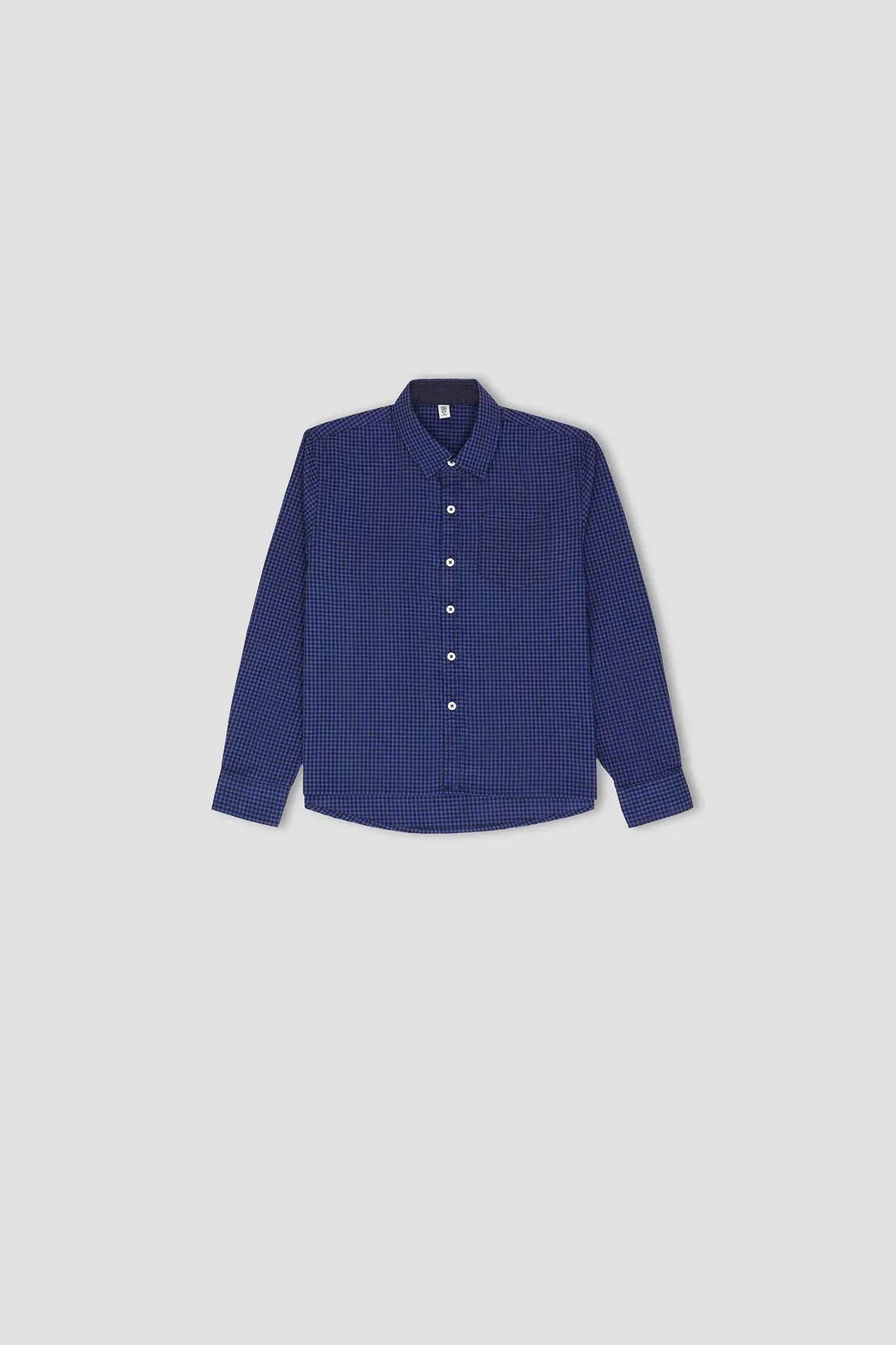 Checkered Button Downshirt For Boy
