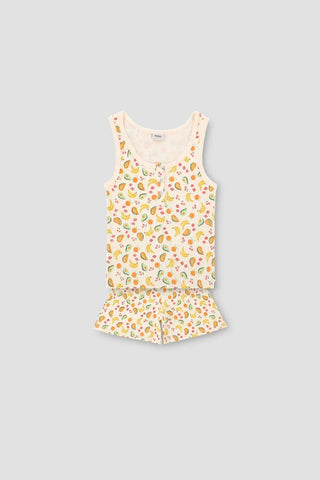 Conversational Print Pj Set For Women