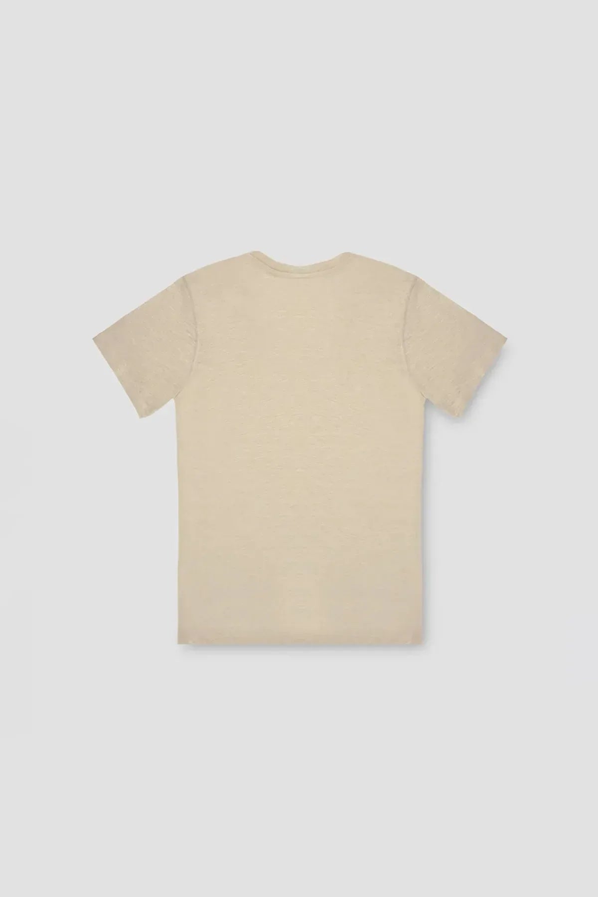 Crew Neck Basic T-Shirt For Men - Beige - MEME