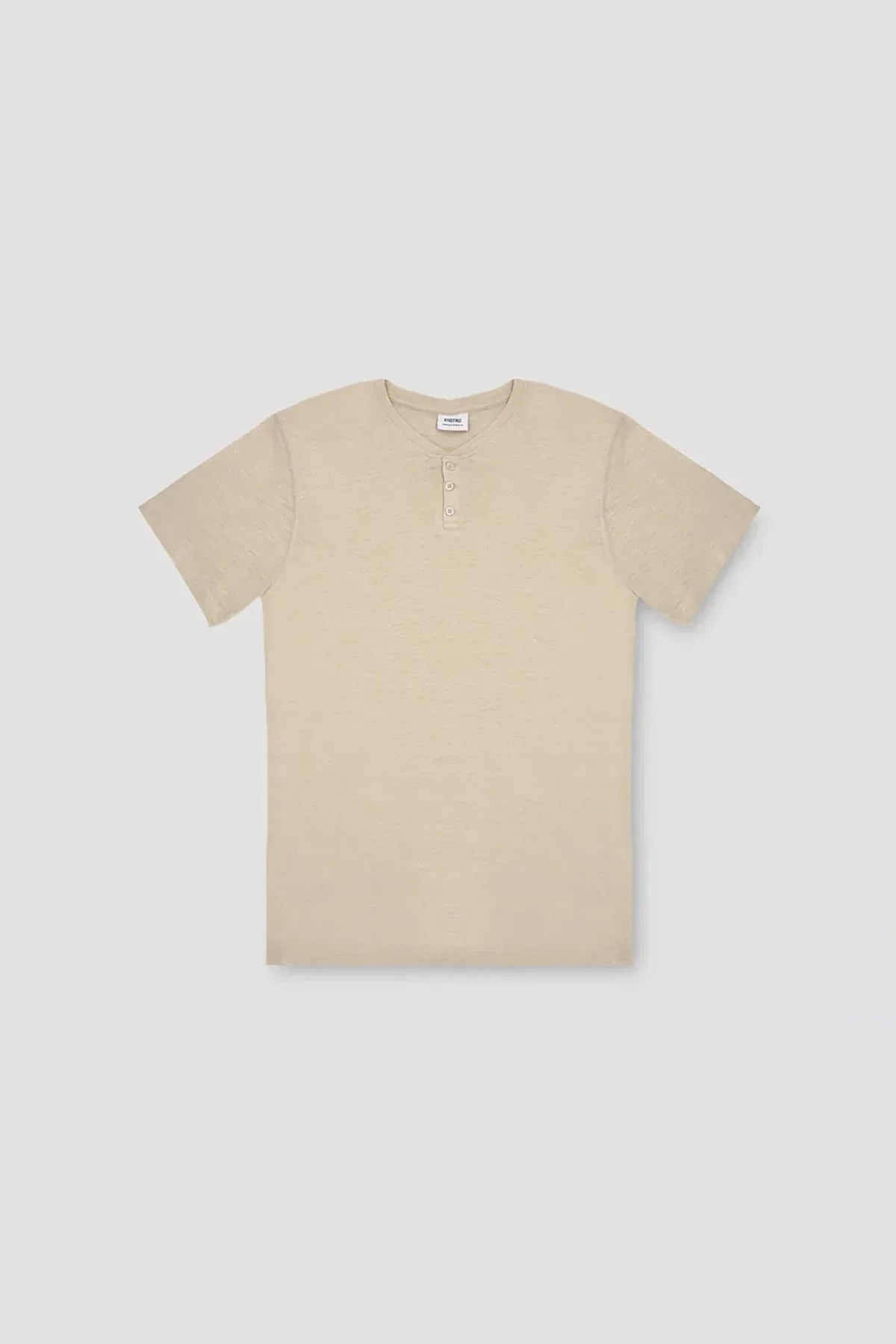 Crew Neck Basic T-Shirt For Men - Beige - MEME