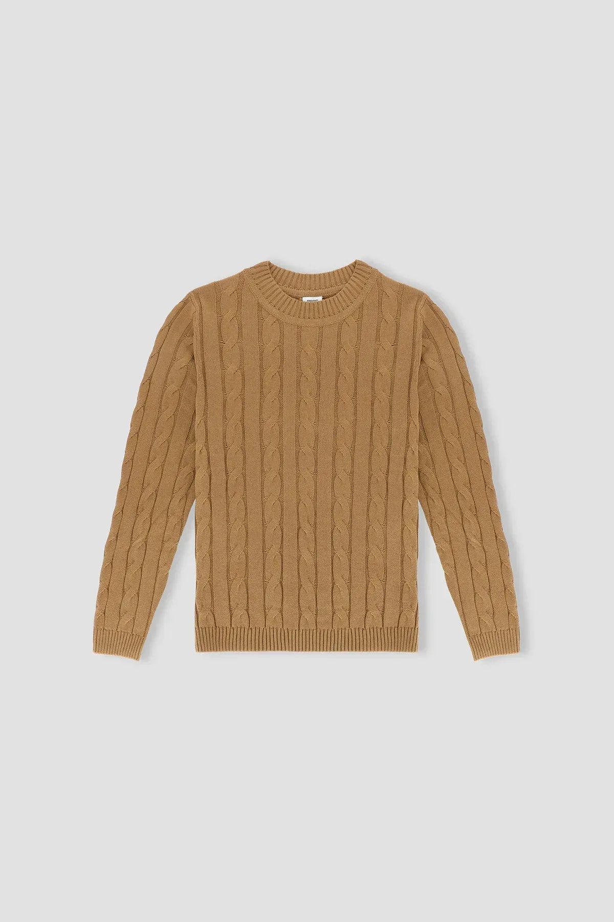 Crew Neck Sweater For Men - Khaki