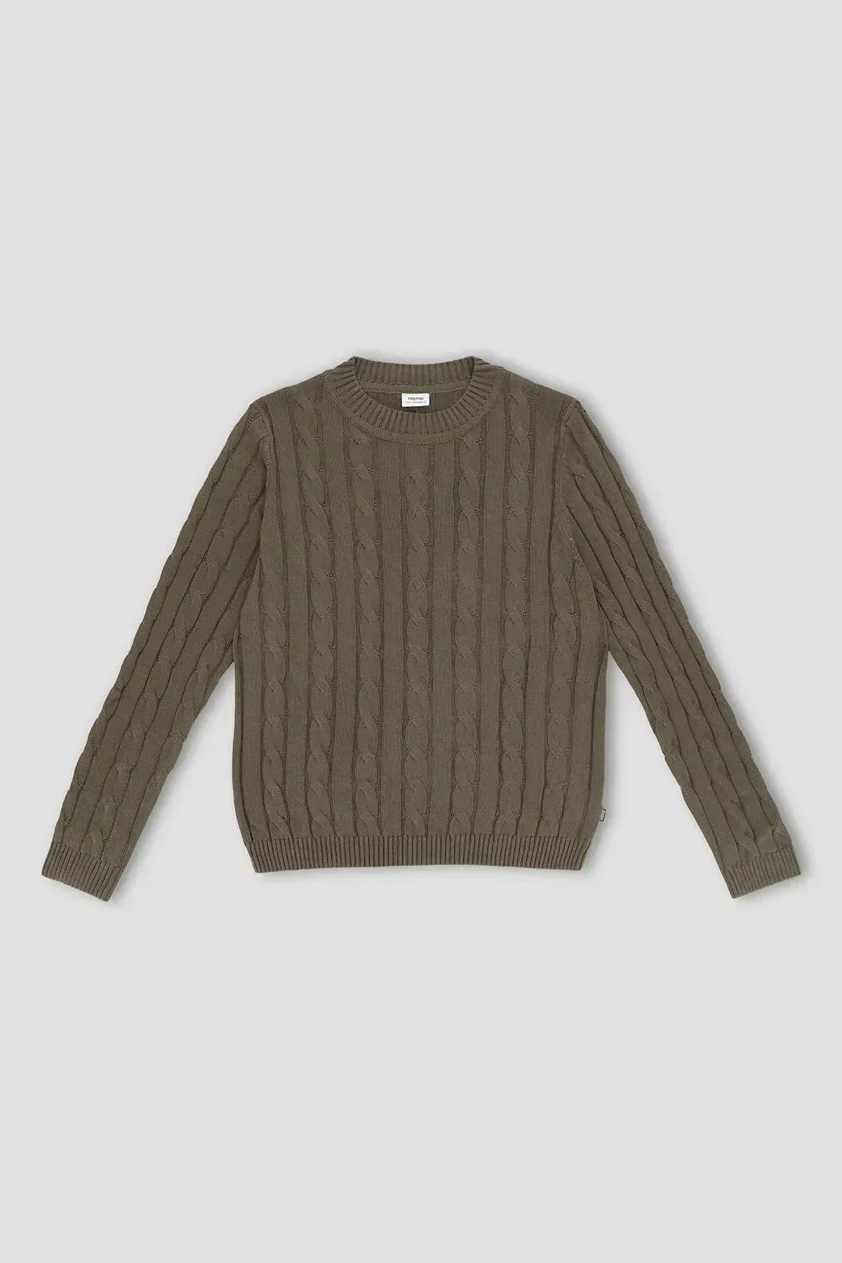 Crew Neck Sweater For Men - Toast Melange
