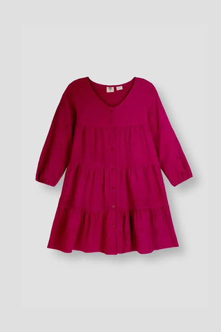 Crinkled Dress For Girl