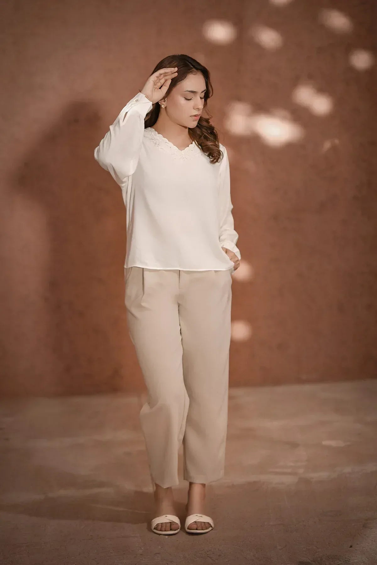 Embroidered Blouse for Women - Ash - Intermix - MEME