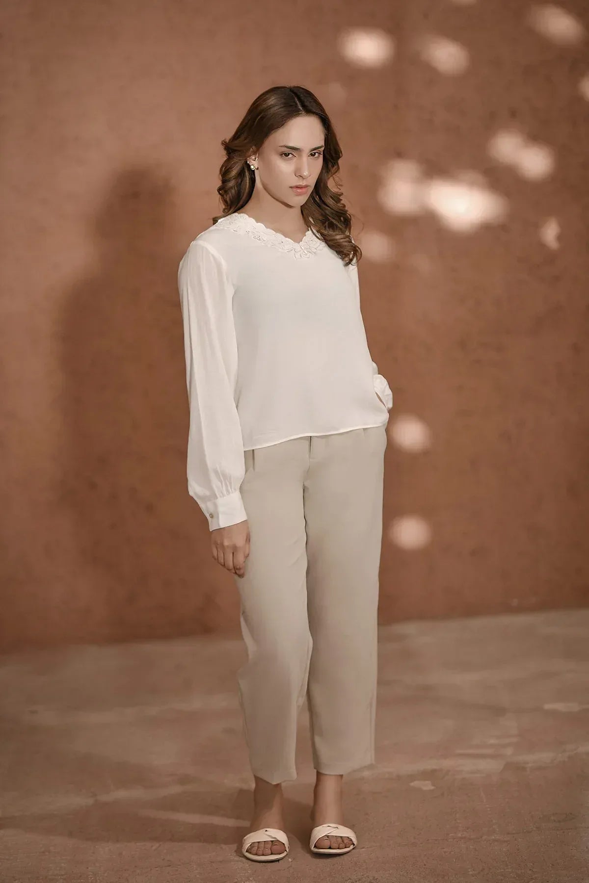 Embroidered Blouse for Women - Ash - Intermix - MEME