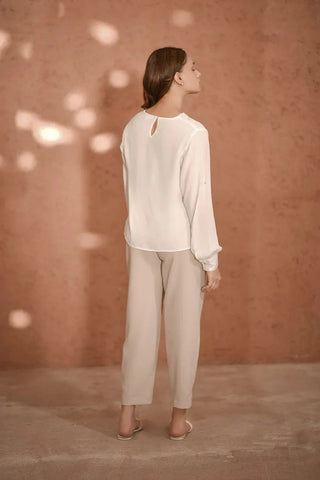 Embroidered Blouse for Women - Ash - Intermix - MEME