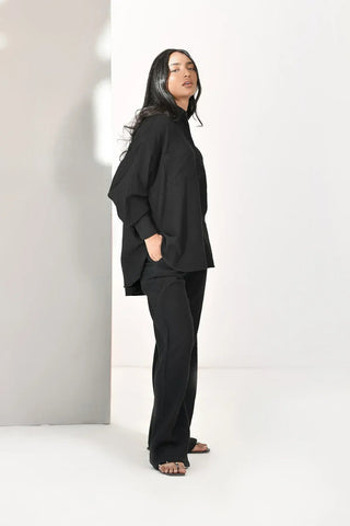 Oversized Shirt for Women - Black - Intermix - MEME