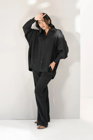 Oversized Shirt for Women - Black - Intermix - MEME