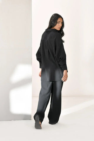 Oversized Shirt for Women - Black - Intermix - MEME