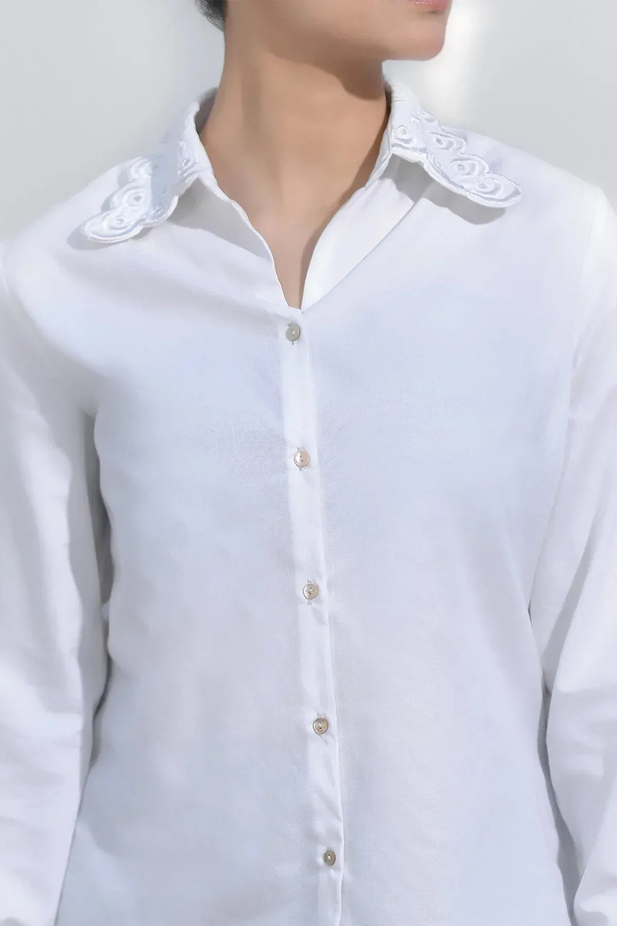 Embroidered Shirt - White - Intermix - MEME