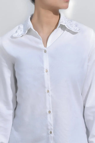 Embroidered Shirt - White - Intermix - MEME