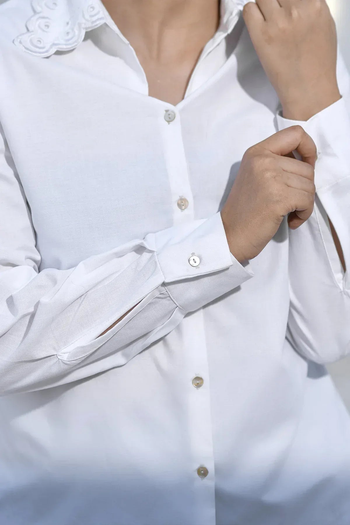 Embroidered Shirt - White - Intermix - MEME