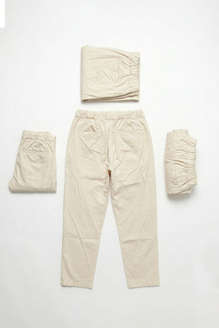 ELASTICATED REGULAR FIT PANTS FOR MEN