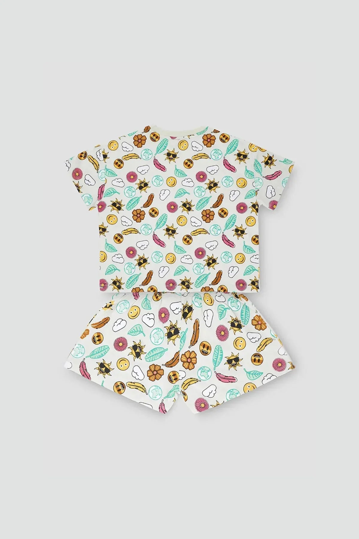 Emoji Conversational Short Pj Set For Women - Lcicle - MEME