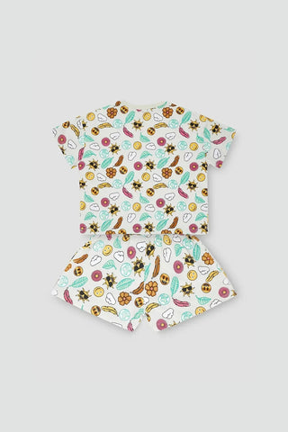 Emoji Conversational Short Pj Set For Women - Lcicle - MEME