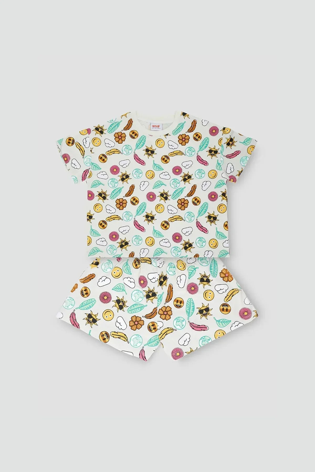 Emoji Conversational Short Pj Set For Women - Lcicle - MEME