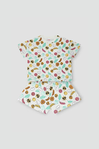 Emoji Conversational Short Pj Set For Women - Lcicle - MEME