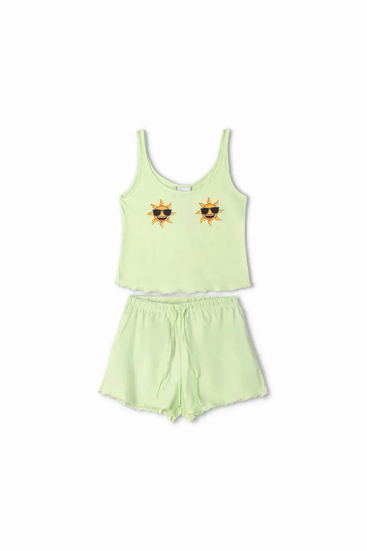 Emoji Short Pj Set For Women - Caper