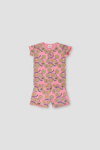Emoji Top Bottom Suit For Girl
