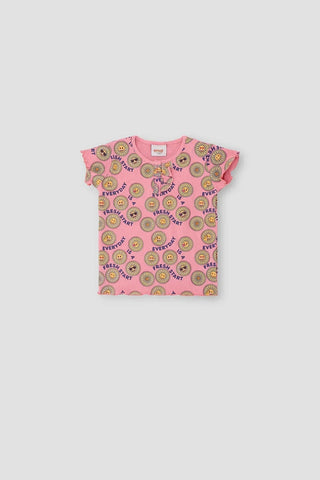 Emoji Top Bottom Suit For Girl