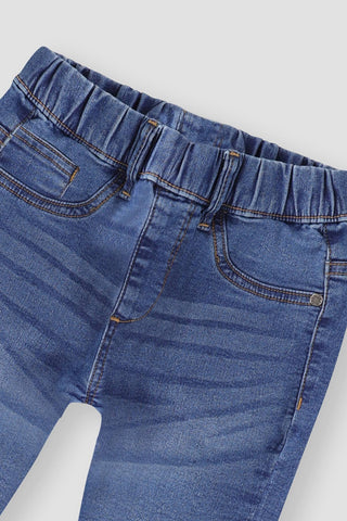 Medium Wash Skinny Denim Jegging For Girl
