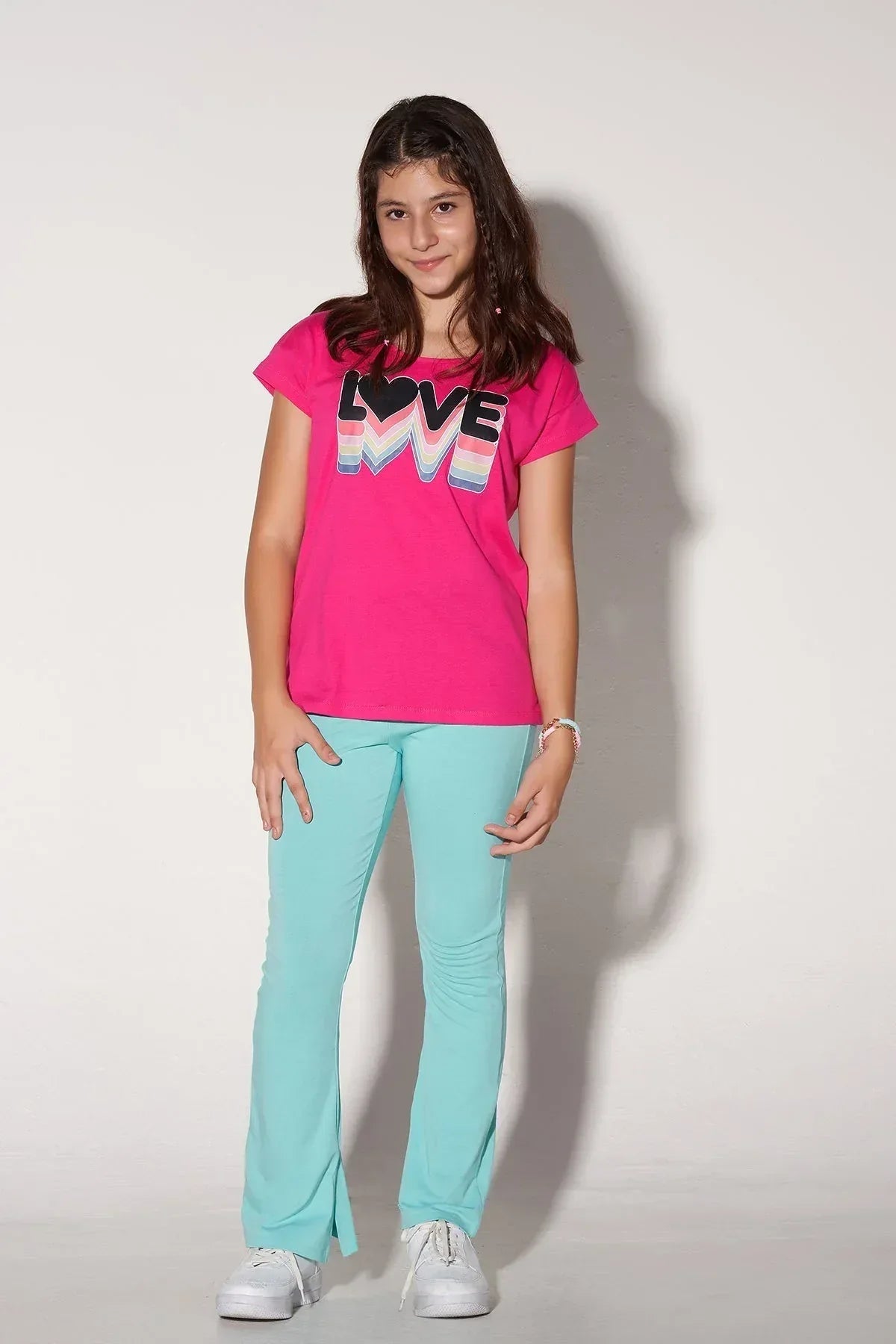 Solid Boot Cut Pant For Girl