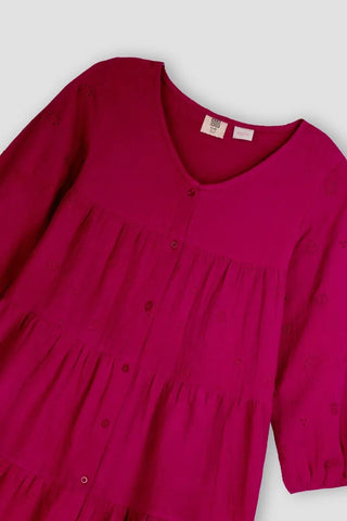 Crinkled Dress For Girl