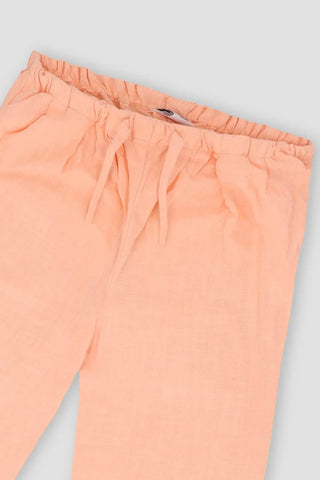 Solid Linen Trouser For Girl