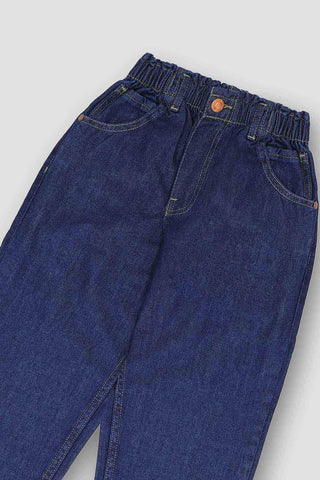 Paper Bag Denim Jeans For Girl