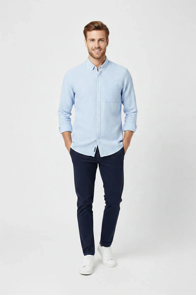 Check Button Down Shirt For Men - Check - MEME