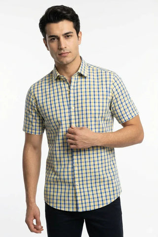 Check Half Sleeve Shirt For Men
