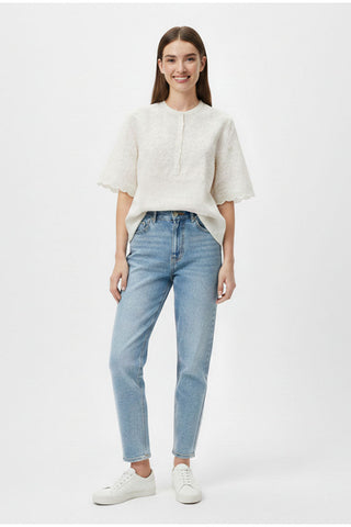 Embroidered Cape Sleeve Top for Women