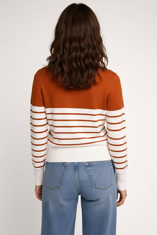 Striped Pullover Sweater For Women