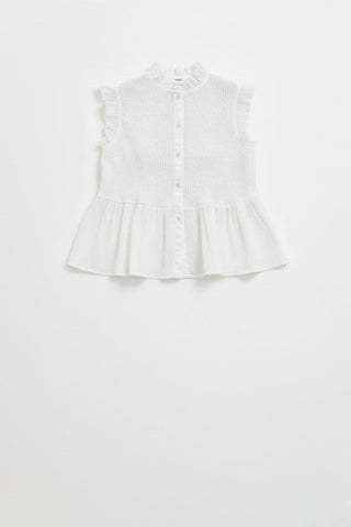 Smocked Peplum Top For Women