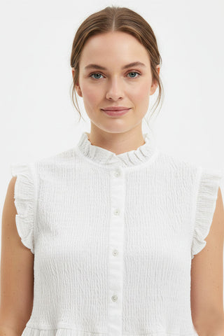 Smocked Peplum Top For Women