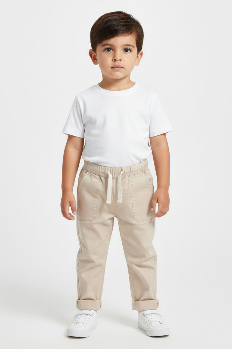 Drawstring Pocket Pants For Baby Boy