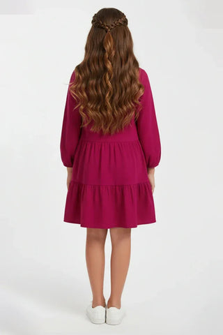 Crinkled Dress For Girl