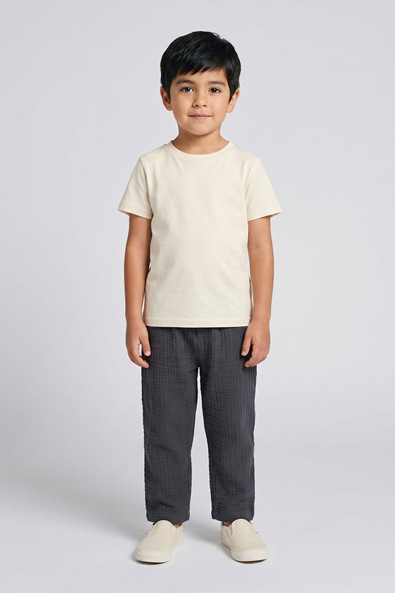 TEXTURED PULL-ON PANTS FOR BABY BOYS