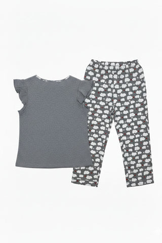 Cloud Print Cord Set for Women
