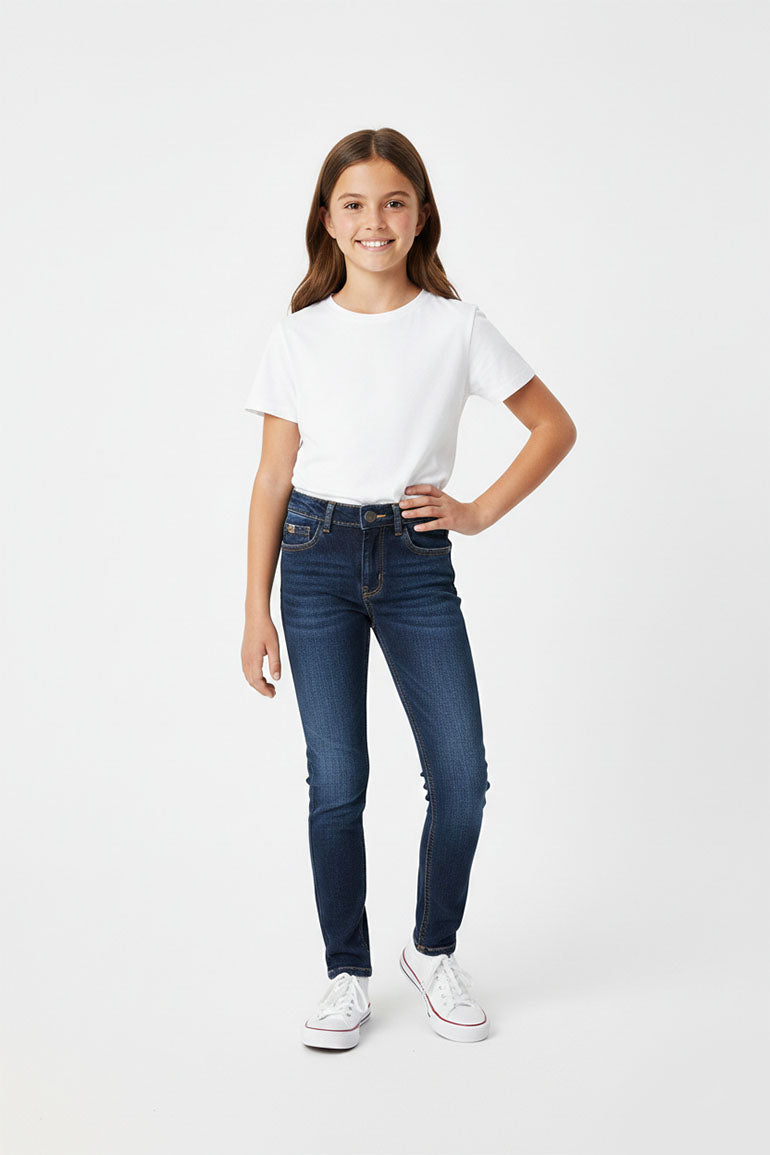 Dark Wash Denim Jeans For Girl