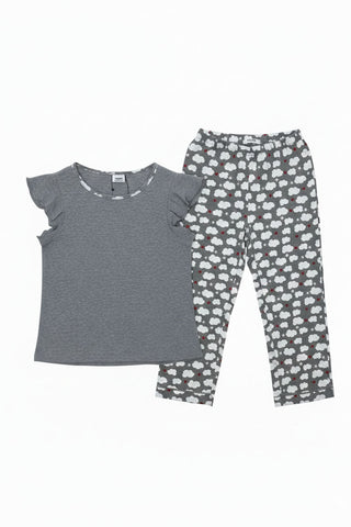Cloud Print Cord Set for Women