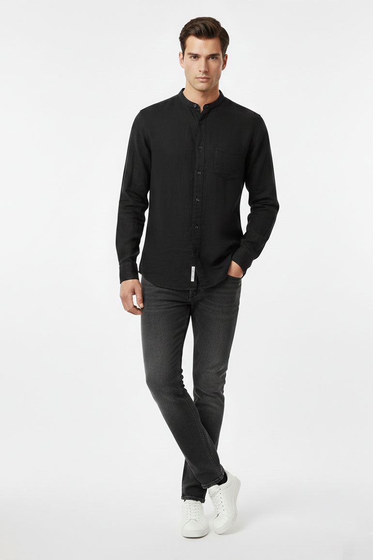 Band Collar Shirt For Men