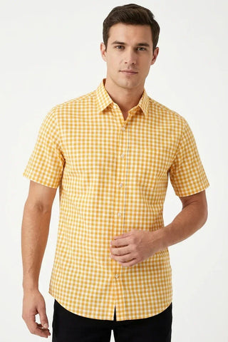 Check Half Sleeve Shirt For Men