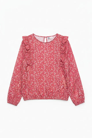 Floral Ruffle Top for Girl