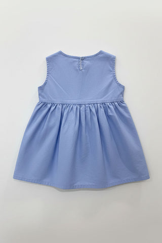Embroidered Scallop Hem Top For Girl